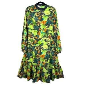 Anthropologie Samant Chauhan Raquela Long Sleeve Floral Maxi Dress Petite Large